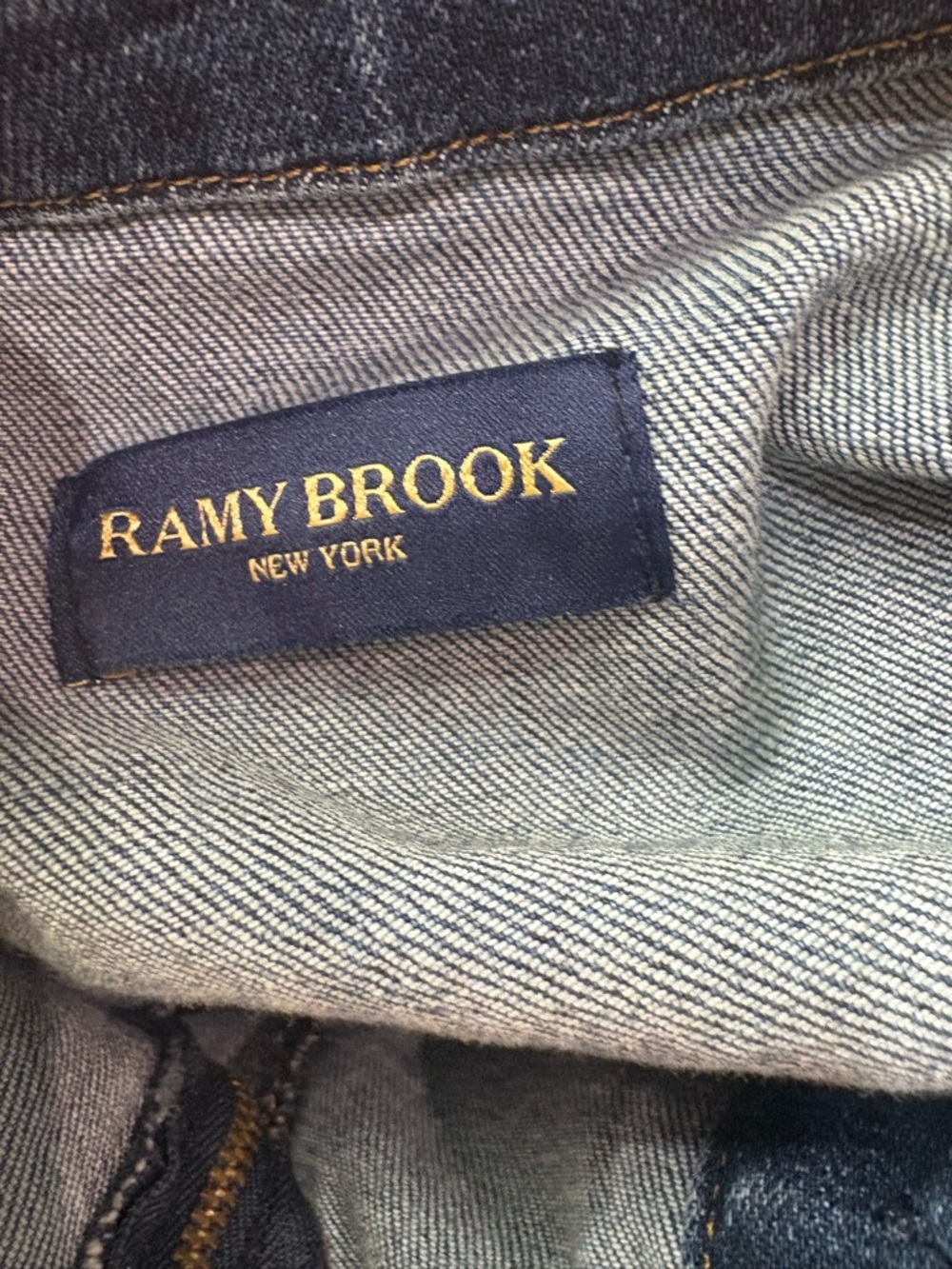 MSRP $395 RAMY BROOK Denim Jumpsuit Overalls - Blue Wide-Leg Jeans - Picture 6 of 8